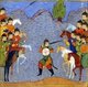 Iran / Persia / Mongolia: Negotiations between representatives of Ghazan and Baydu. Miniature painting from Rashid al-Din's Jami al-Tawarikh, c. 1305