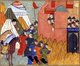 Iran / Persia / Mongolia: The siege of Irbil, 1258-1259. Miniature painting from Rashid al-Din's Jami al-Tawarikh, c. 1305